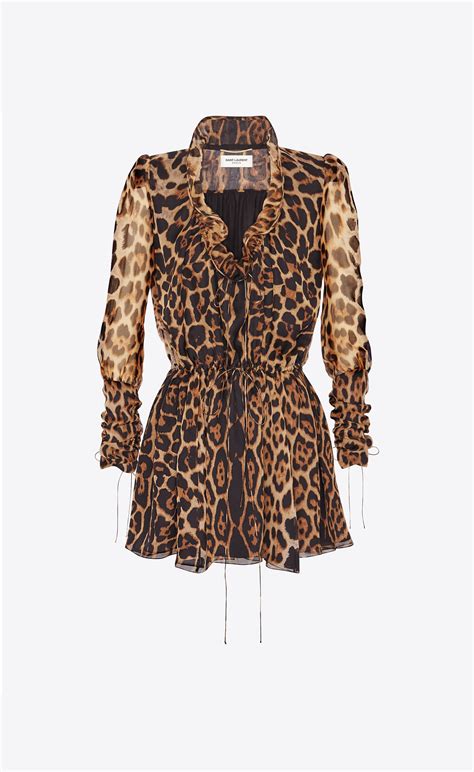 ysl leopard dress|ysl saint laurent dress.